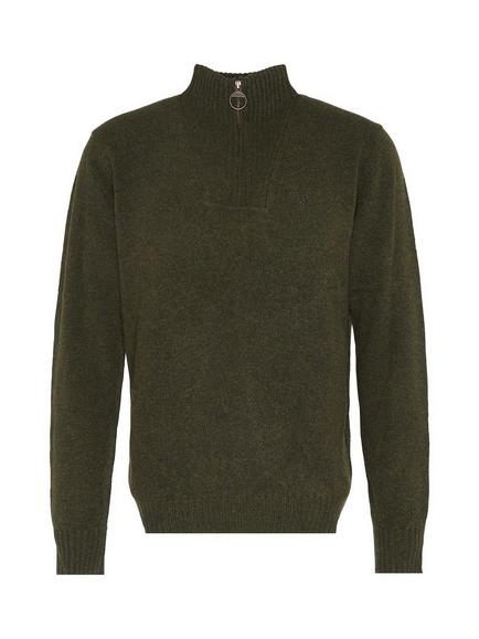 Barbour Essential Lambswool Half Zip Jumper - view 2, Seaweed