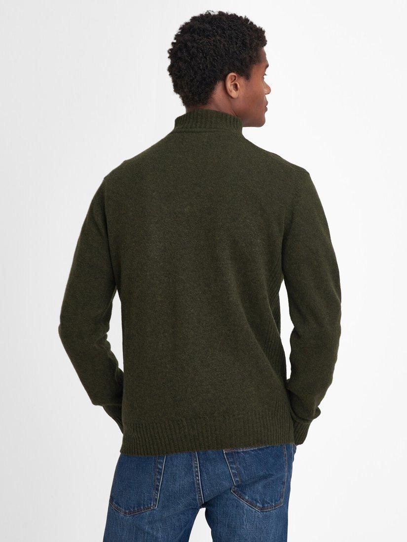 Product image 5 of 8, which shows Barbour Essential Lambswool Half Zip Jumper, Seaweed, S