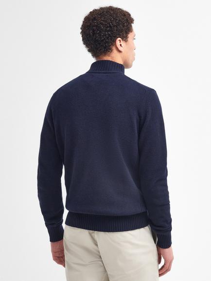 Barbour Half Zip Wool Jumper - view 2, Navy