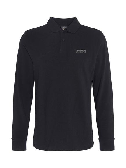Barbour International Long Sleeve Cotton Polo Shirt - view 2, Black