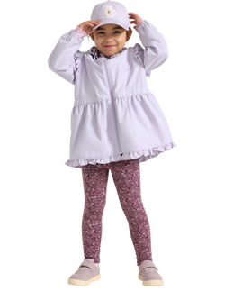 Lindex Kids' Water Repellent Hooded Jacket, Light Dusty Lilac, Light Dusty Lilac