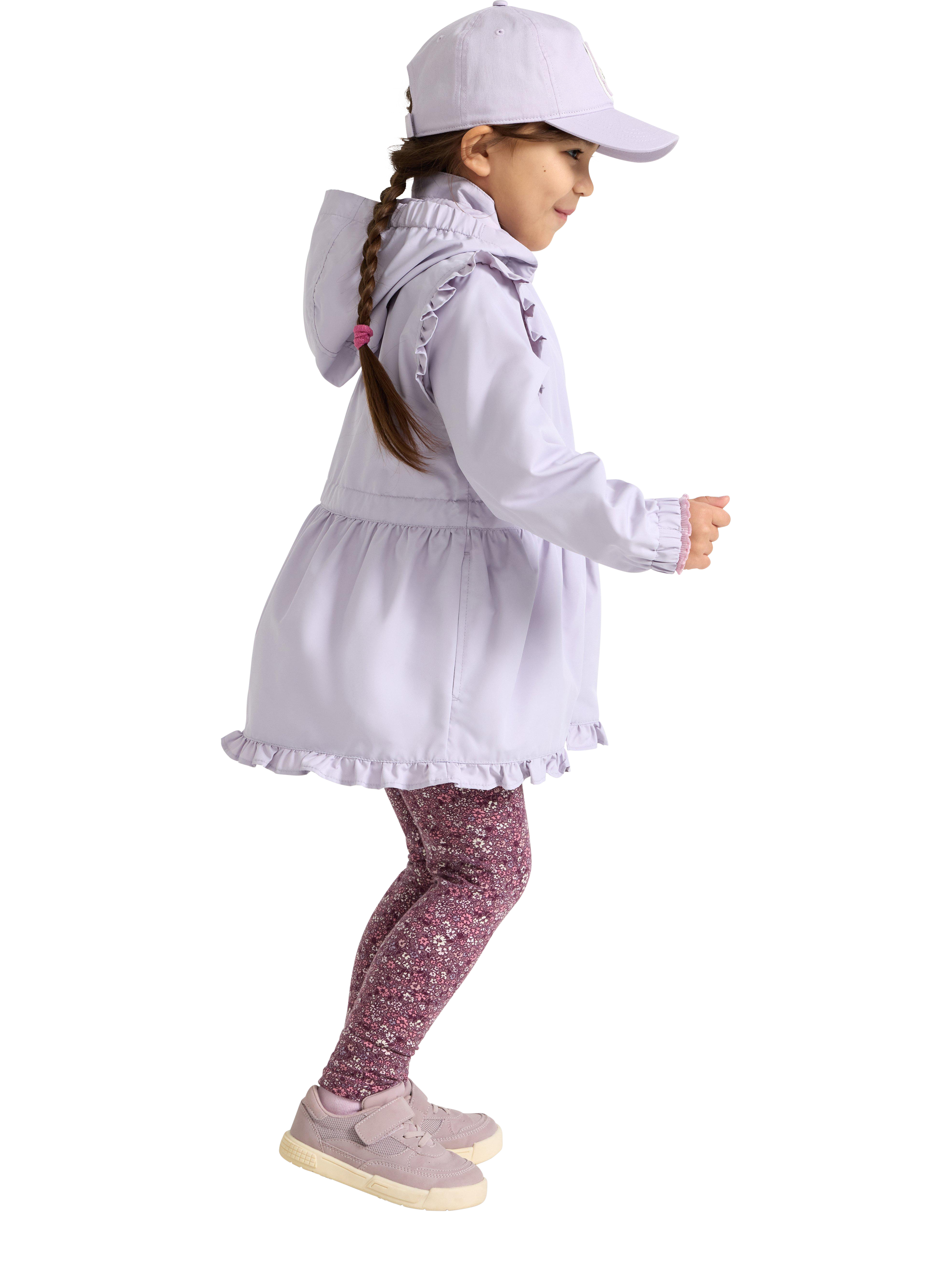 Product image 3 of 6, which shows Lindex Kids' Water Repellent Hooded Jacket, Light Dusty Lilac, 18-24 mths