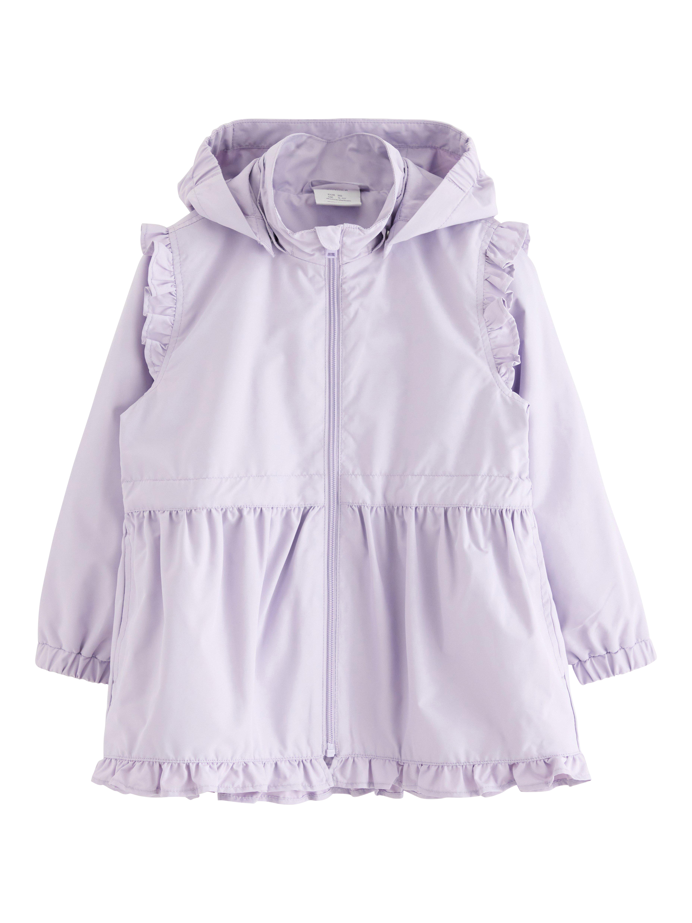Product image 4 of 6, which shows Lindex Kids' Water Repellent Hooded Jacket, Light Dusty Lilac, 18-24 mths