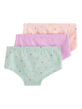Lindex Kids' Heart Print Hipster Briefs, Pack of 3, Light Dusty Pink