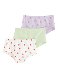 Lindex Kids' Strawberry Hipster Briefs, Pack of 3, Light Dusty Lilac