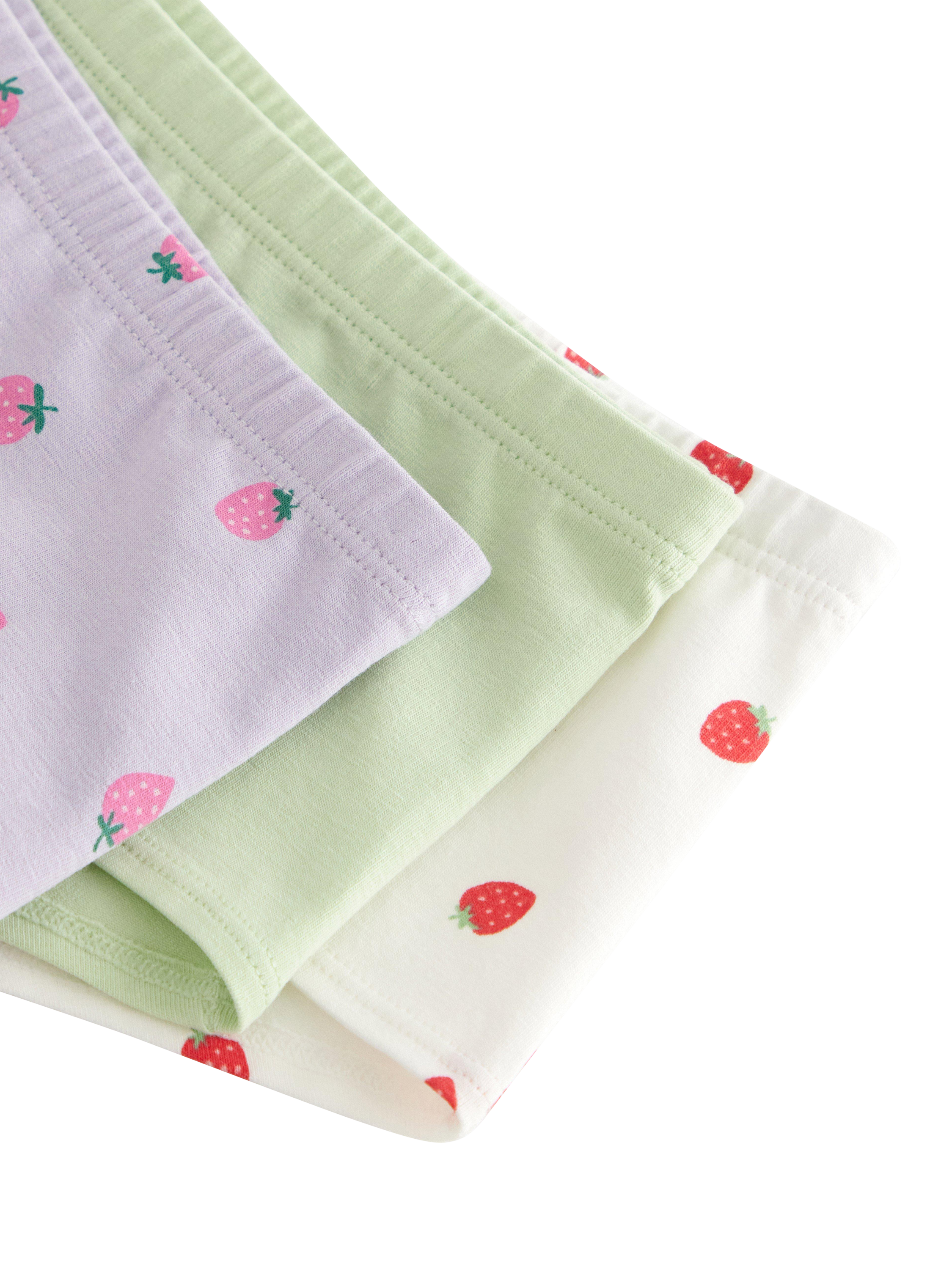 Product image 3 of 3, which shows Lindex Kids' Strawberry Hipster Briefs, Pack of 3, Light Dusty Lilac, 6-8 years