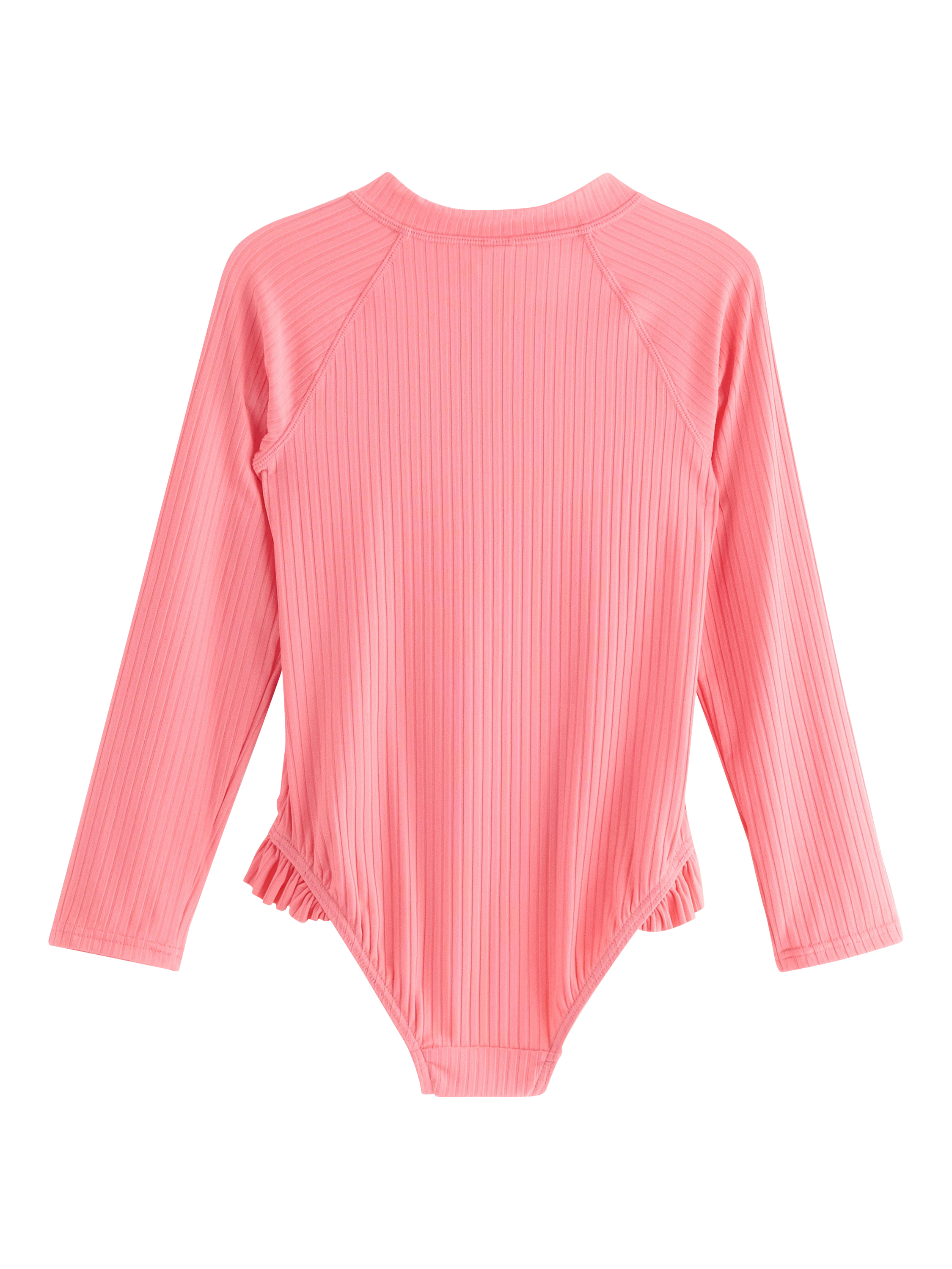 Product image 2 of 3, which shows Lindex Kids' Long Sleeved Zip Swimsuit, Pink, 4-6 yrs