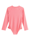 Lindex Kids' Long Sleeved Zip Swimsuit, Pink