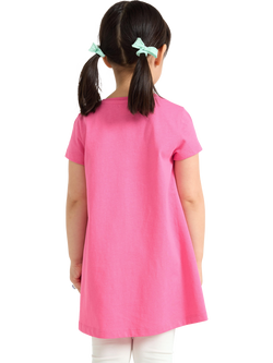 Lindex Kids' Cotton Ice Cream Print Tunic Top, Pink - view 2, Pink