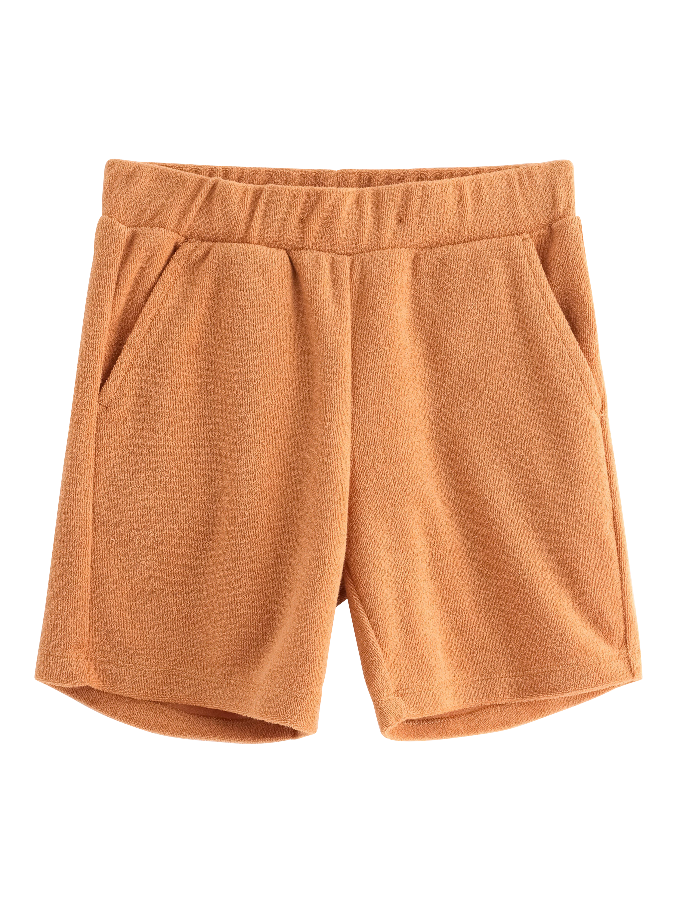 Product image 1 of 3, which shows Lindex Kids' Terry Shorts, Dark Beige, 4-6 years