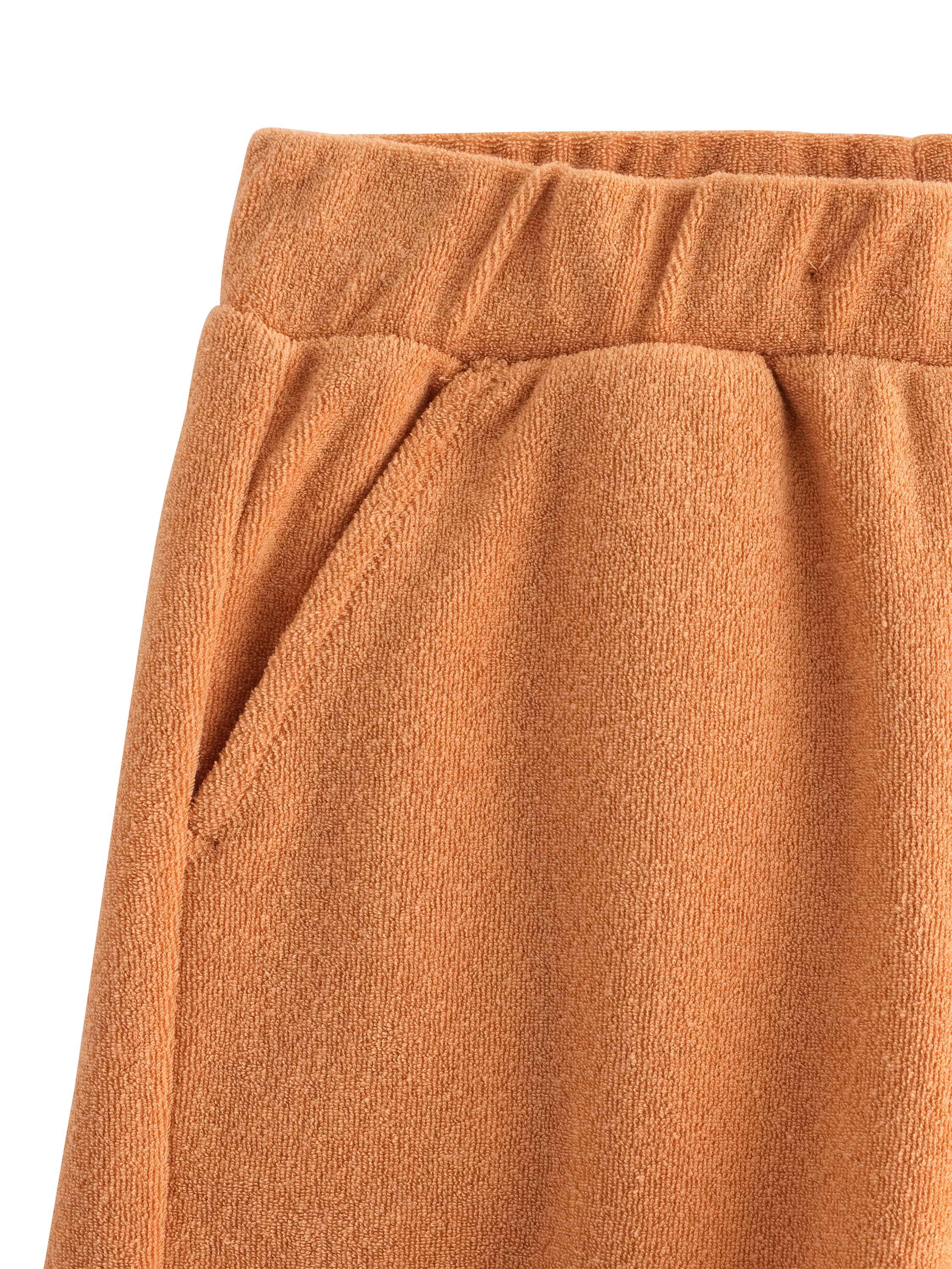 Product image 3 of 3, which shows Lindex Kids' Terry Shorts, Dark Beige, 4-6 years