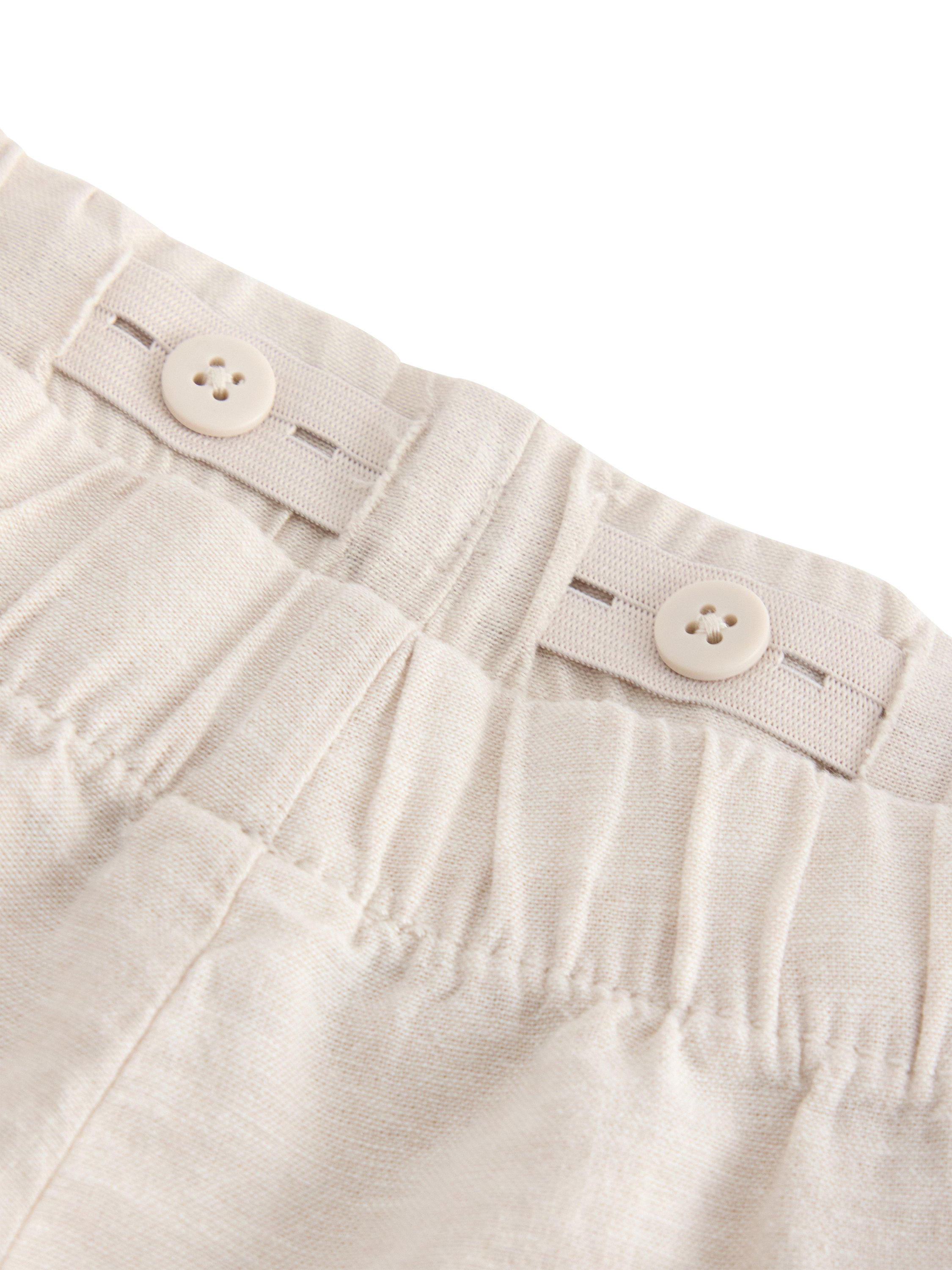 Product image 3 of 3, which shows Lindex Kids' Linen-Cotton Shorts, Light Grey, 6-8 years