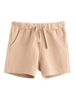 LIndex Baby Cotton Drawstring Shorts, Beige, Beige