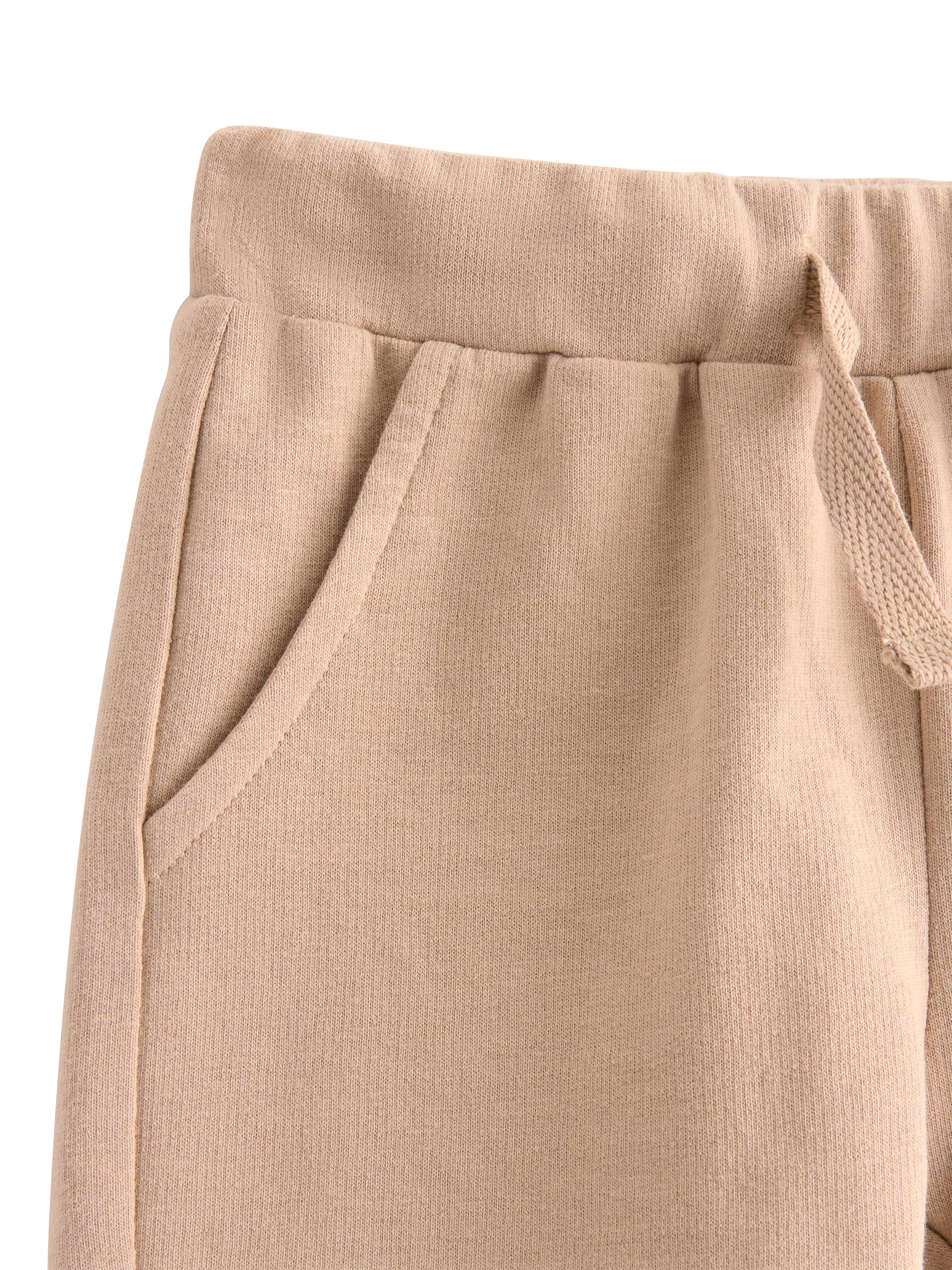 Product image 3 of 3, which shows LIndex Baby Cotton Drawstring Shorts, Beige, 10-12 months