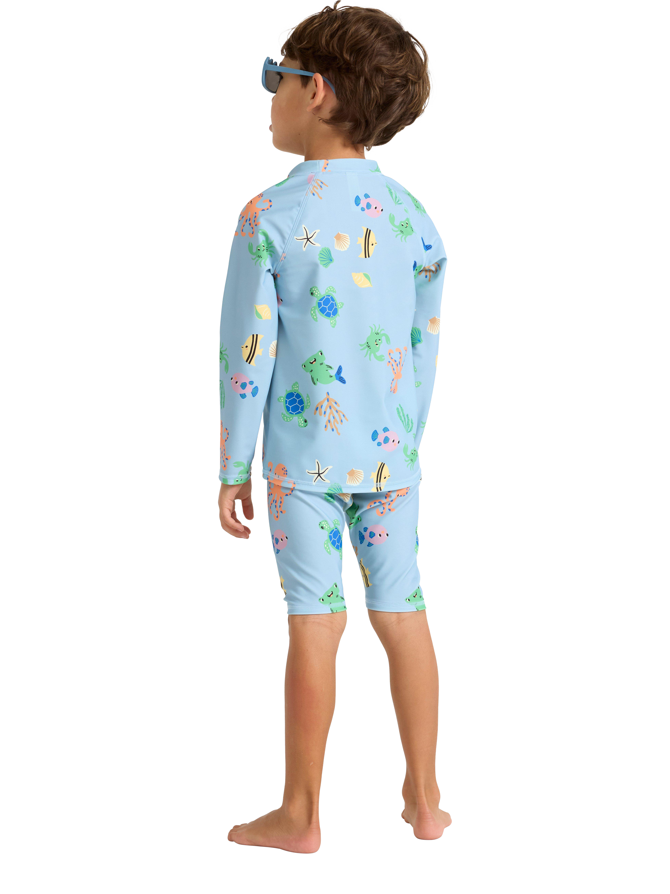 Product image 2 of 6, which shows Lindex Kids' Swimwear Set, Light Blue, 12-24 months