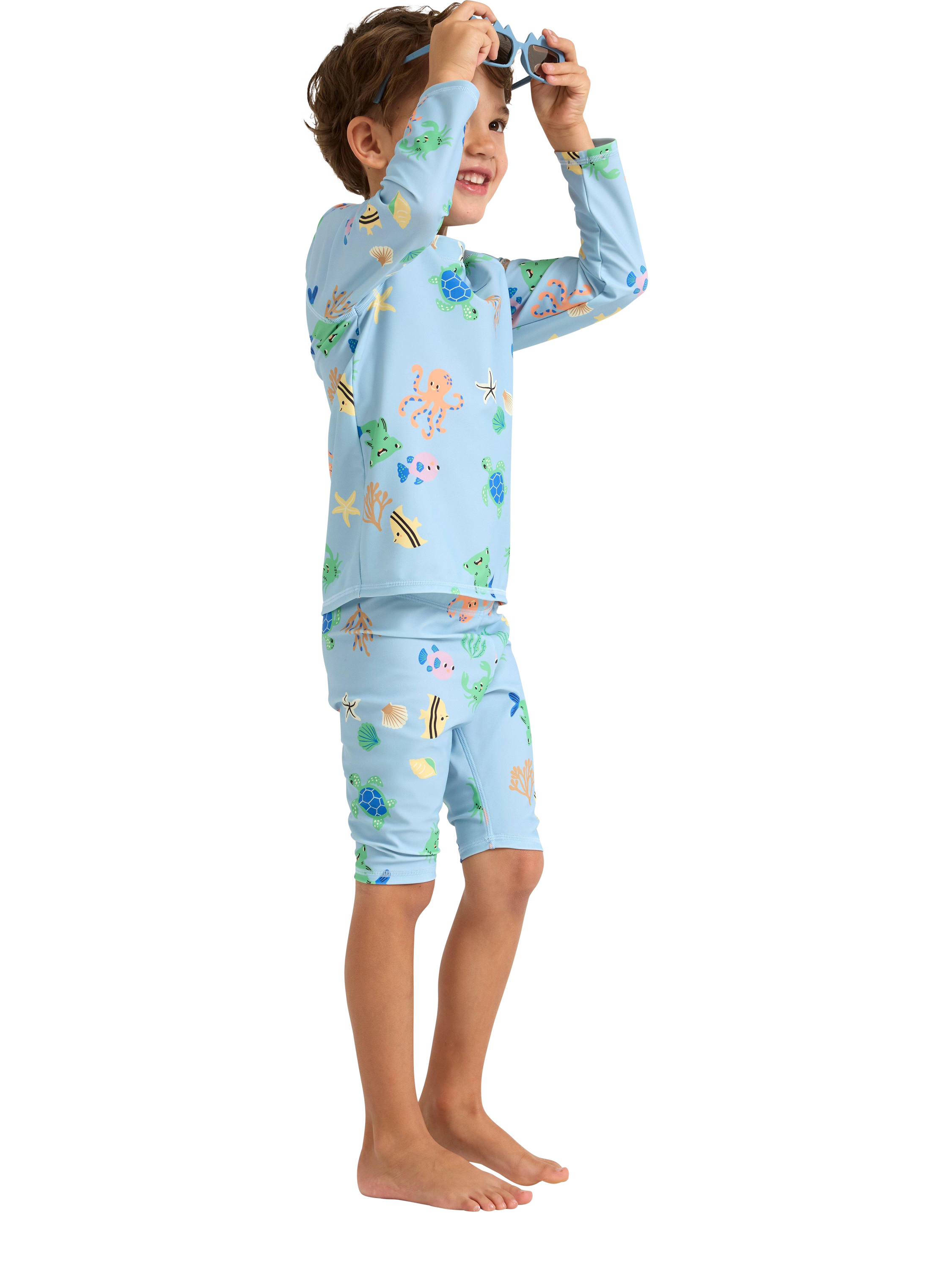 Product image 3 of 6, which shows Lindex Kids' Swimwear Set, Light Blue, 12-24 months