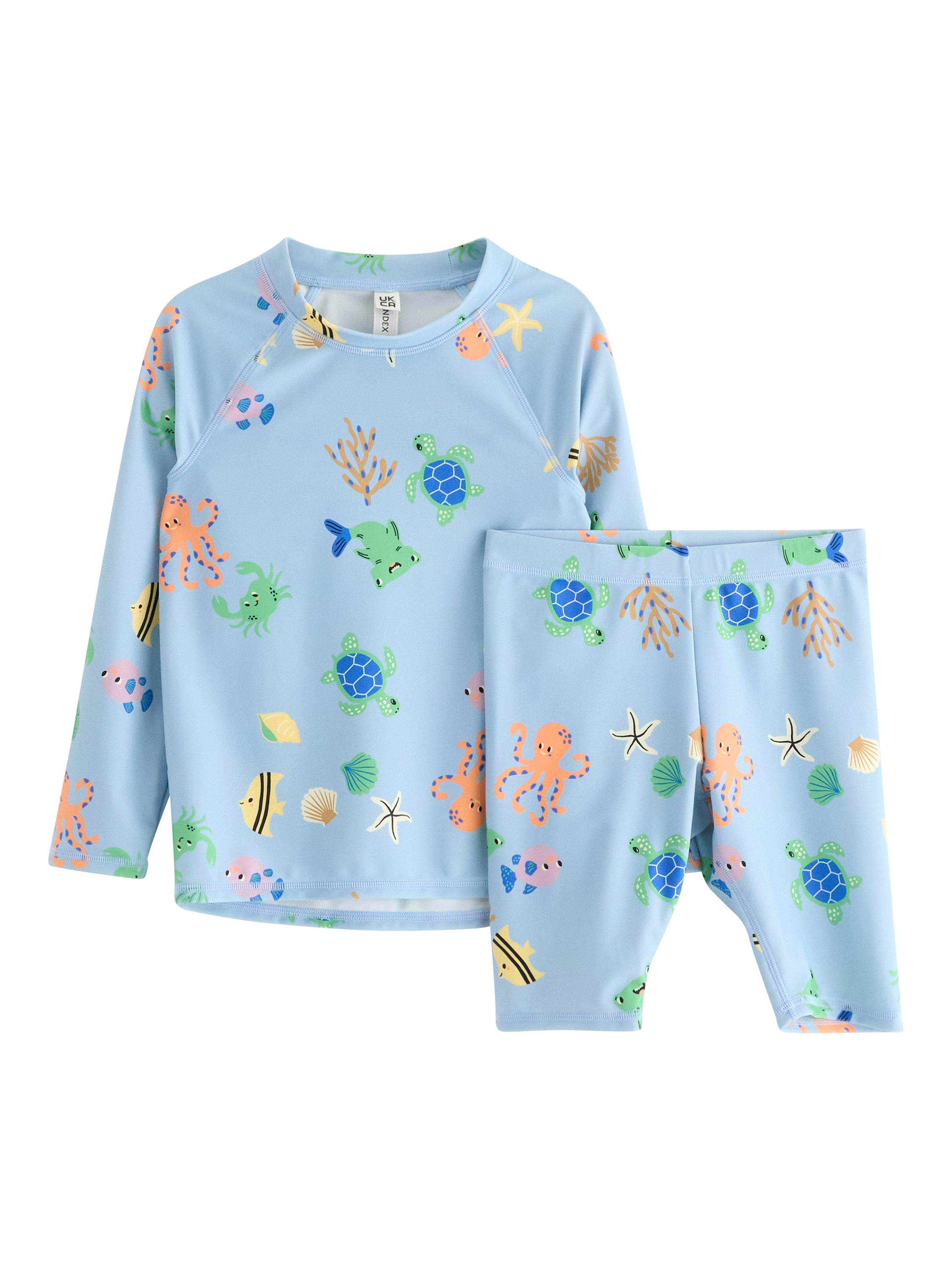 Product image 4 of 6, which shows Lindex Kids' Swimwear Set, Light Blue, 12-24 months