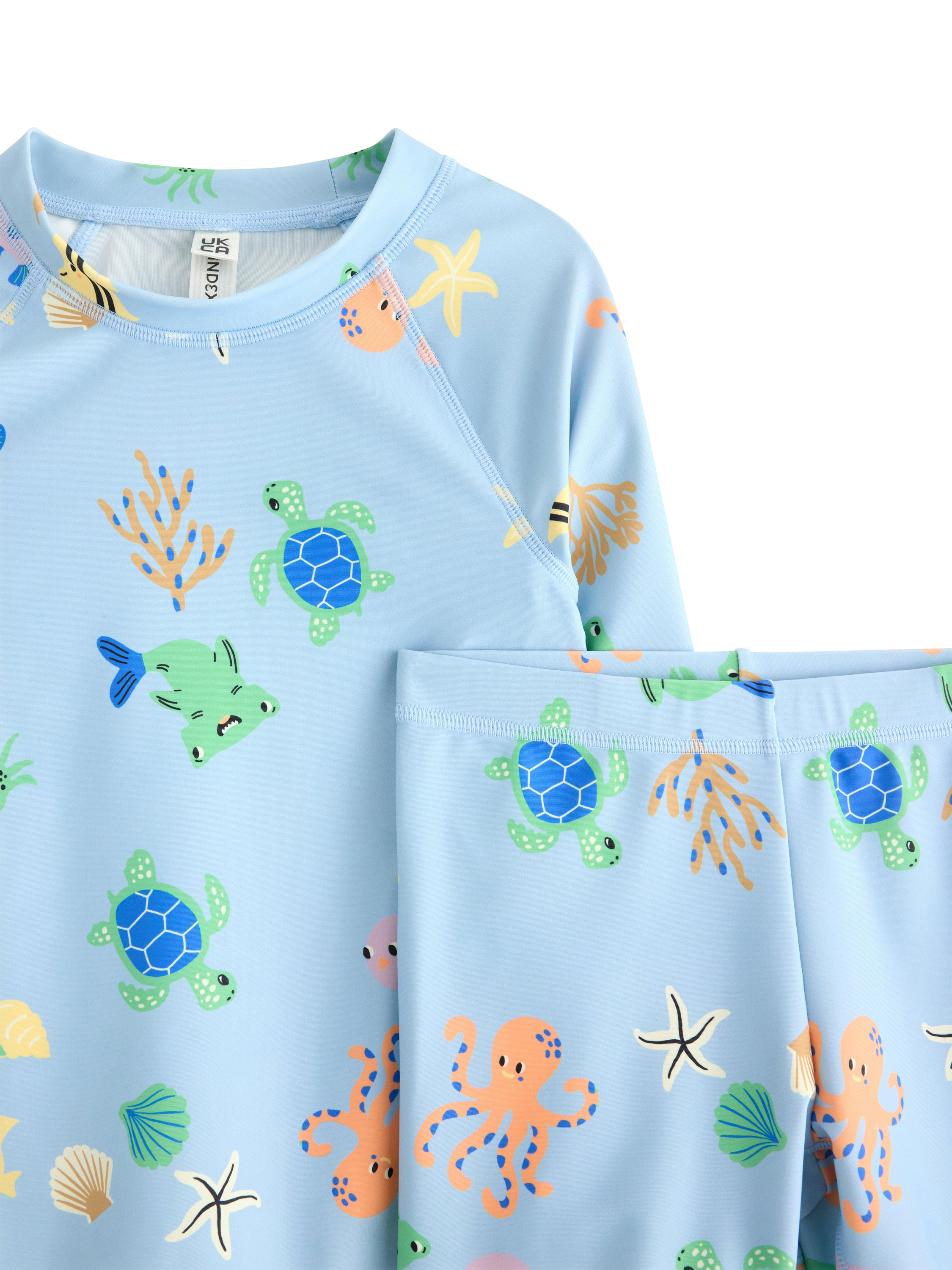 Product image 6 of 6, which shows Lindex Kids' Swimwear Set, Light Blue, 12-24 months