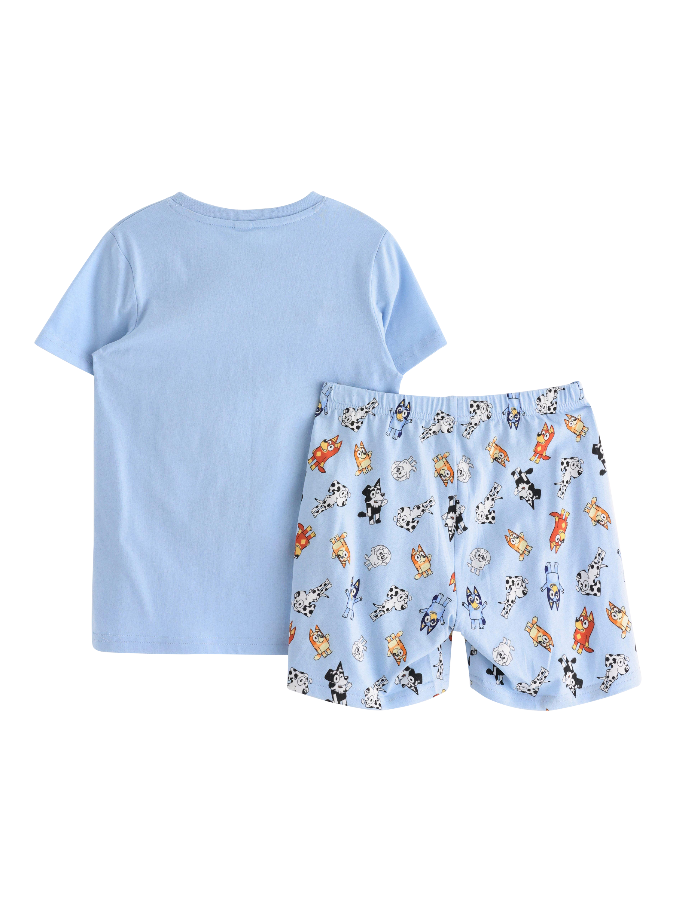 Product image 5 of 6, which shows Lindex Kids' Cotton Bluey Shortie Pyjama Set, Light Blue, 4-6 years