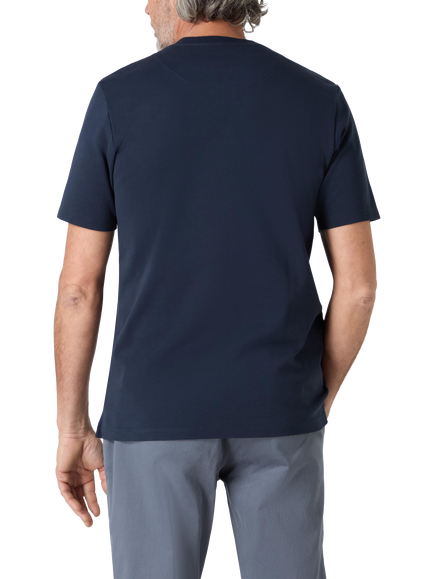 Oliver Sweeney Palmela Cotton Double Knit Jersey T-Shirt - view 2, Midnight