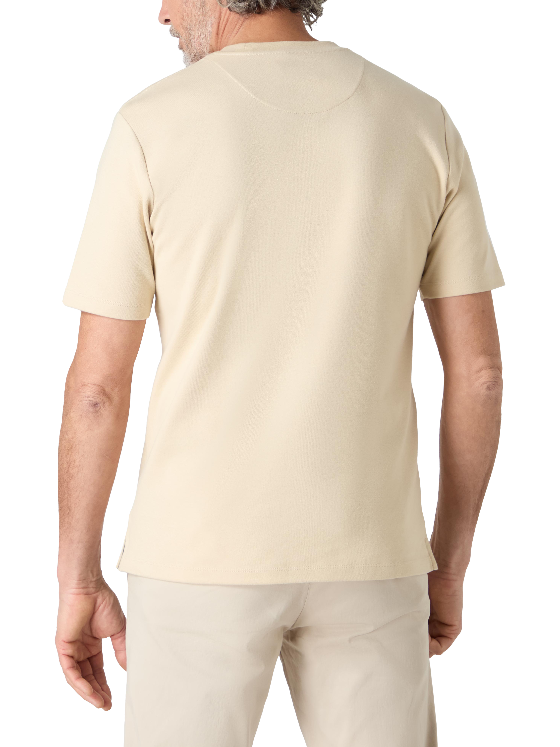 Product image 2 of 3, which shows Oliver Sweeney Palmela Cotton Double Knit Jersey T-Shirt, Stone, S
