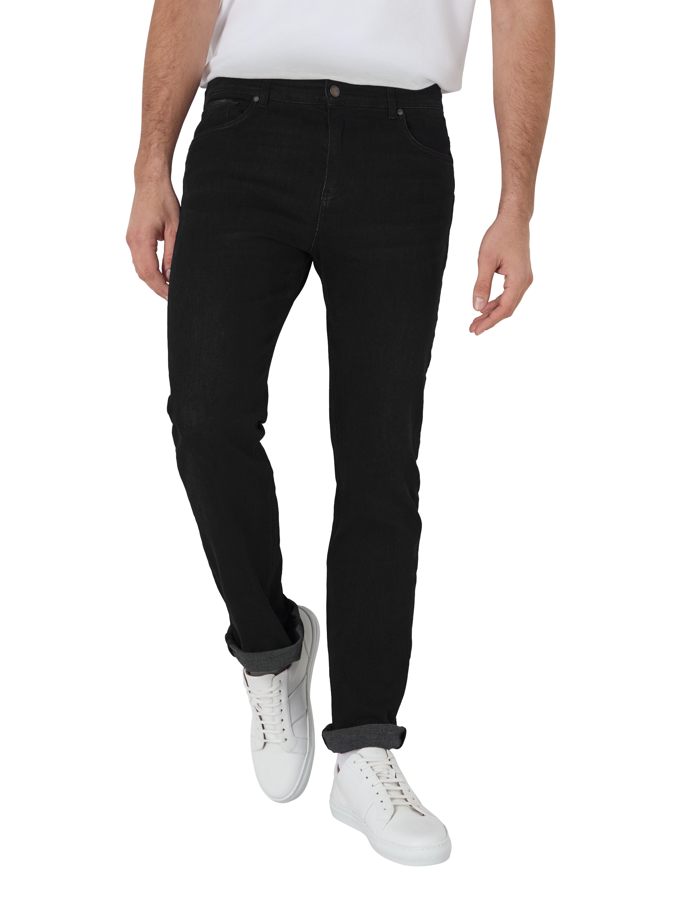 Product image 1 of 3, which shows Oliver Sweeney Limerick Regular Fit Tapered Jeans, Black, 30R