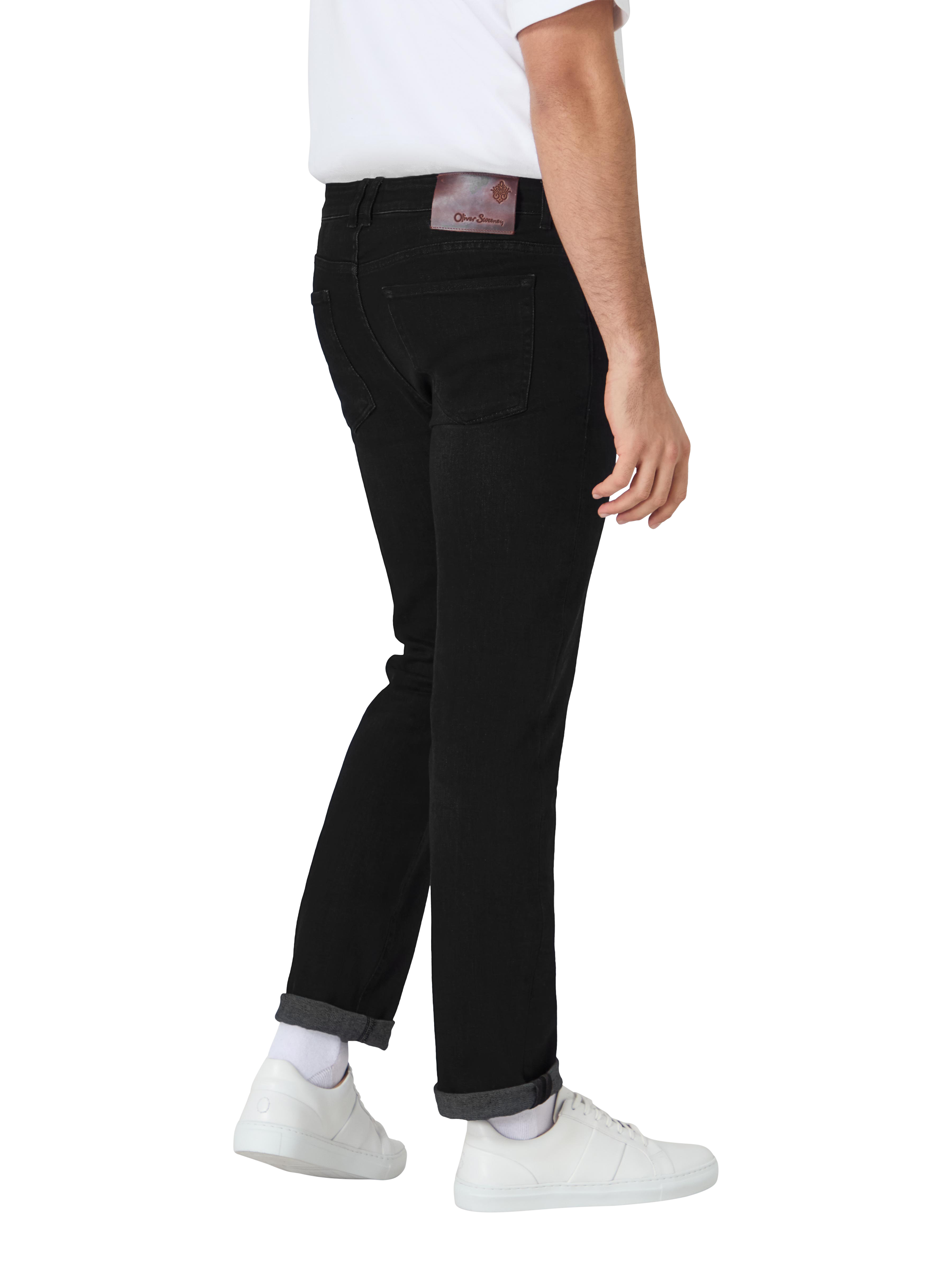 Product image 2 of 3, which shows Oliver Sweeney Limerick Regular Fit Tapered Jeans, Black, 30R