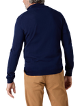 Oliver Sweeney Curragh Half Zip Merino Wool Jumper, Navy