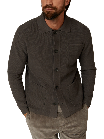 Oliver Sweeney Kingsbridge Cotton Overshirt, Mole