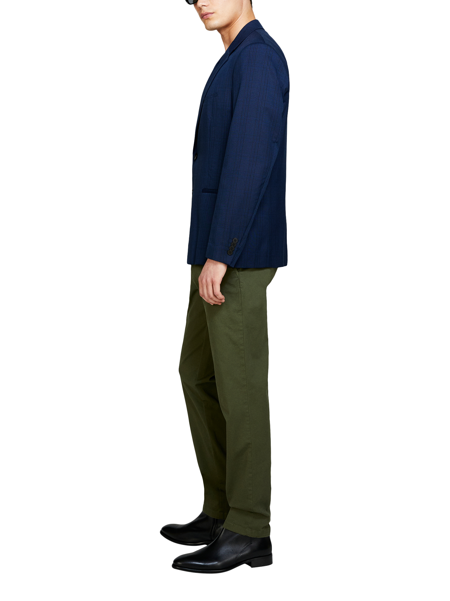 Product image 2 of 4, which shows SISLEY Slim Fit Chinos, Green, 36