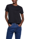 SISLEY Boxy Fit T-Shirt, Black