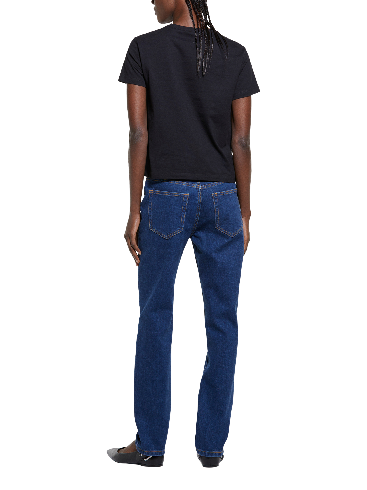 Product image 2 of 6, which shows SISLEY Boxy Fit T-Shirt, Black, S