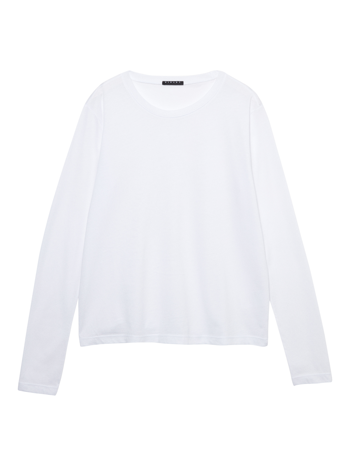 Product image 6 of 6, which shows SISLEY Crew Neck Long Sleeve Top, White, M