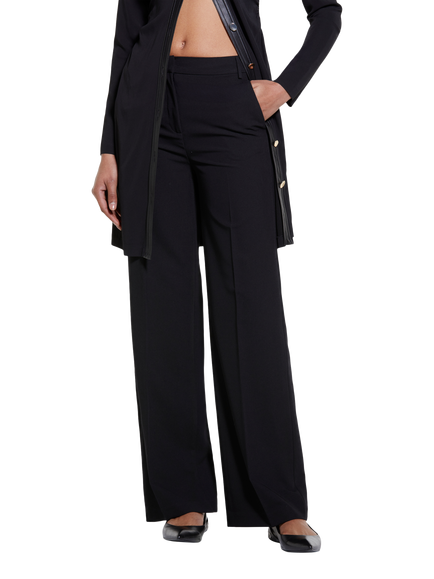 SISLEY Stretch Flare Trousers, Black, Black