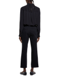 SISLEY Cropped Tailored Trousers, Black
