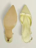 Hobbs Macie Satin Bow Singback Shoes, Pale Yellow