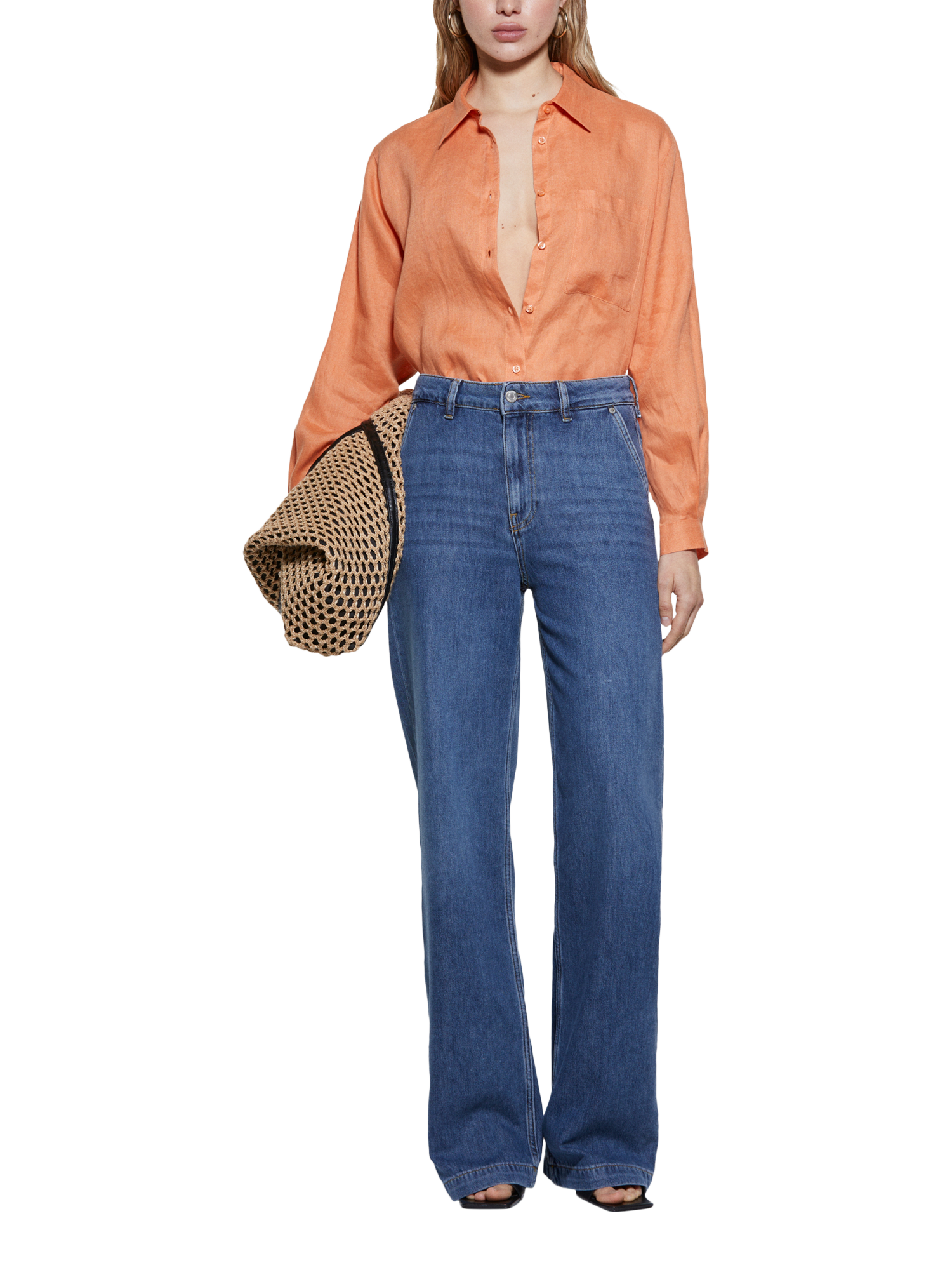 Product image 3 of 6, which shows SISLEY Wide Leg Jeans, Blue, 26R