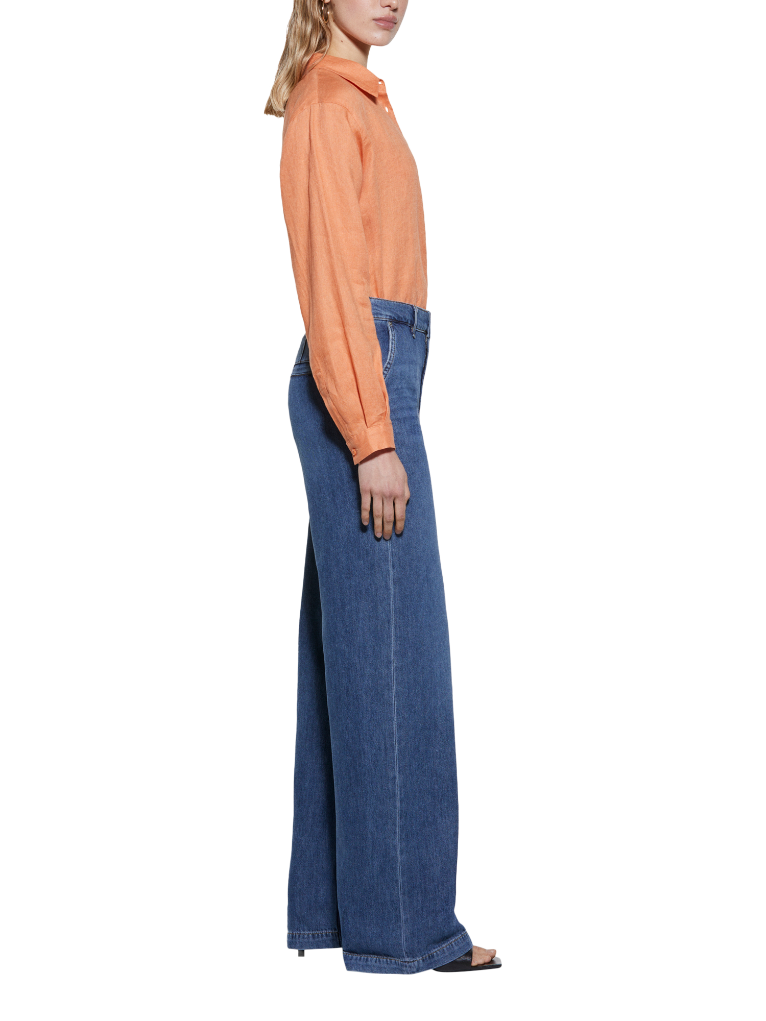 Product image 4 of 6, which shows SISLEY Wide Leg Jeans, Blue, 26R