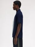 Fred Perry Panel Button Down Cotton Polo Shirt