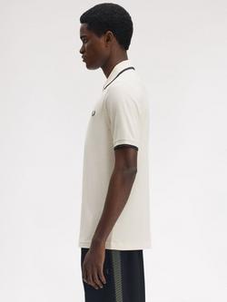 Fred Perry Cotton Crepe Pique Short Sleeve Polo Shirt - view 2, Silky Peach