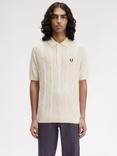 Fred Perry Cable Knit Shirt Sleeve Polo Shirt