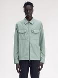 Fred Perry Zip-Through Overshirt, Bayleaf
