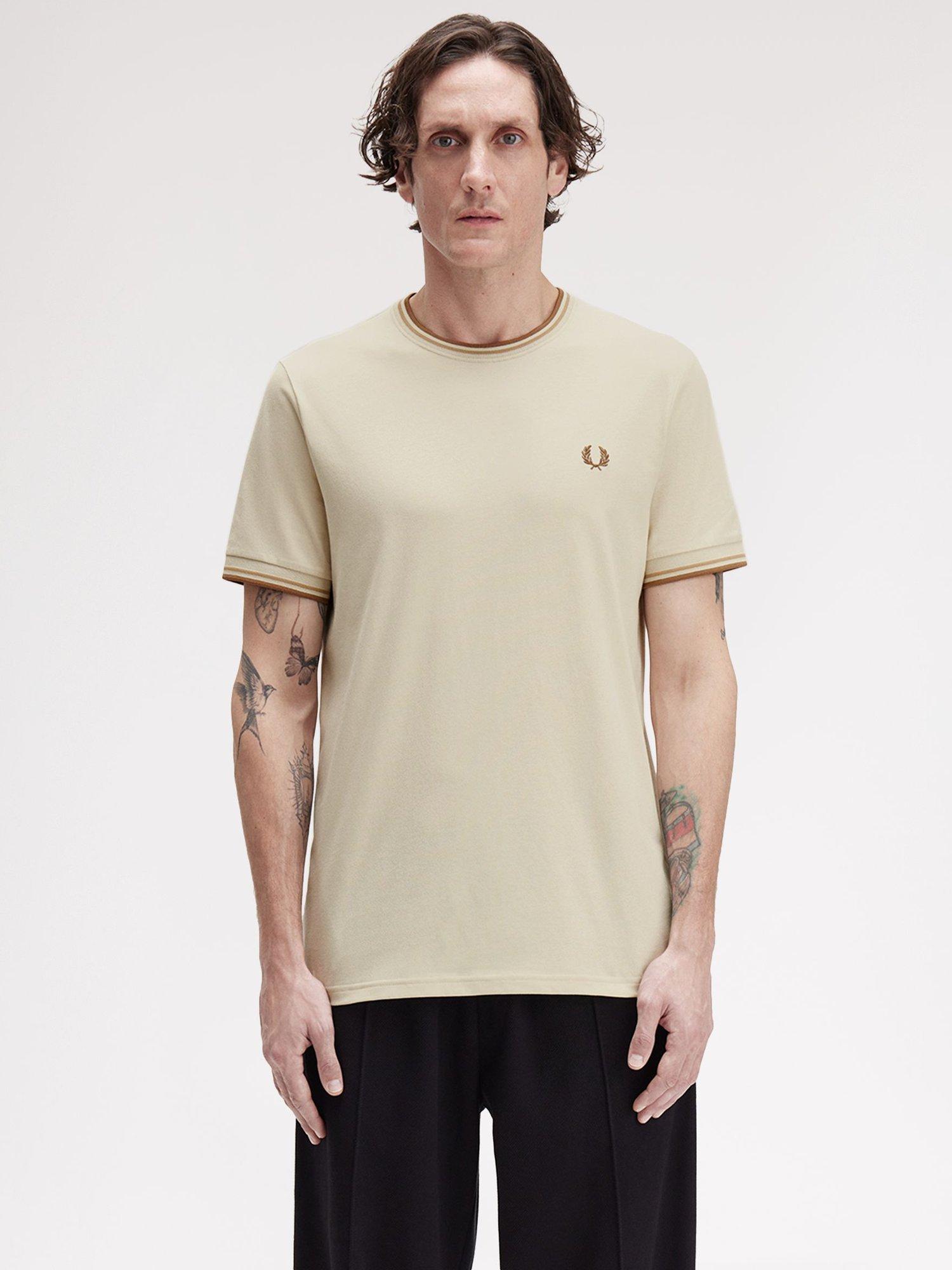 Fred Perry Cotton Short Sleeve Crew Neck T-Shirt