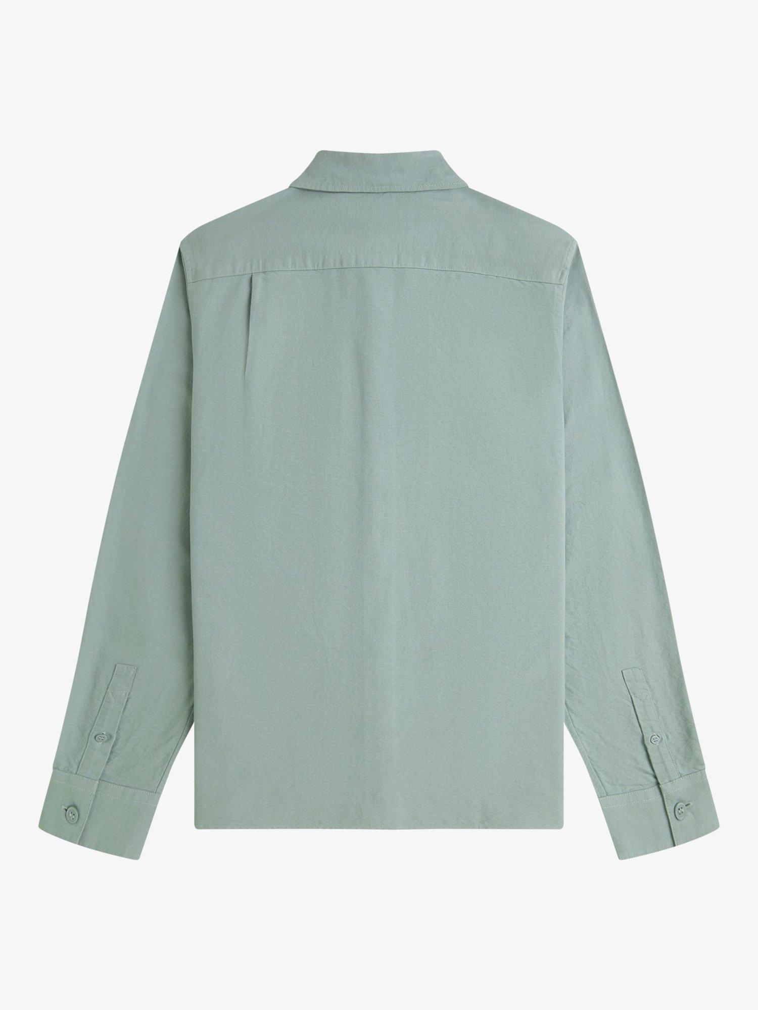 Product image 5 of 5, which shows Fred Perry Cotton Oxford Shirt, Bayleaf, S