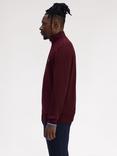 Fred Perry Cotton Long Sleeve High Zip Neck Jersey Top