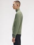 Fred Perry Cotton Long Sleeve High Zip Neck Jersey Top