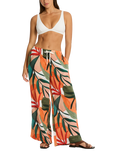 Sea Level Tropaluxe Surf Wide Leg Trousers, Khaki/Multi