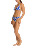 Sea Level Seascape Regular Cheeky Bikini Bottoms, Cobalt/White