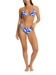 Sea Level Seascape D Cup Triangle Bikini Top, Cobalt/White