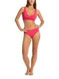 Sea Level Essentials Edit Cross Front Multifit Bikini Top, Roseberry